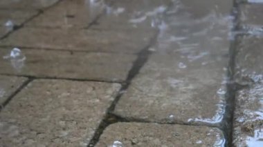 veranda döngü üzerinde yağmur