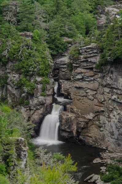 Linville Falls desde Overlook — Foto de Stock