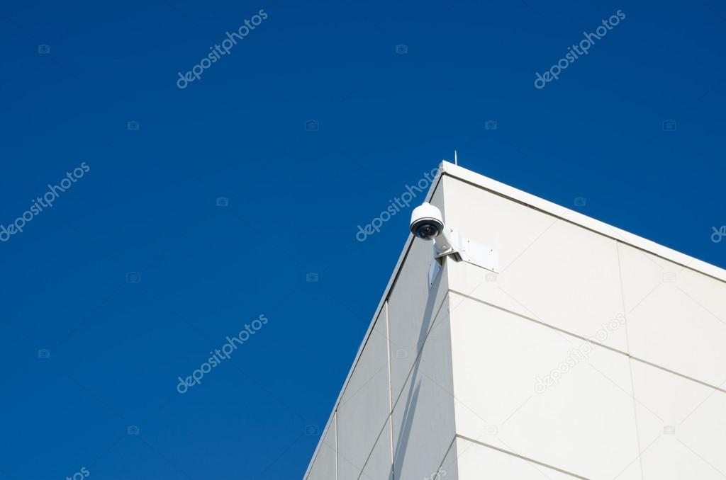 Security Camera Against Blue Sky
