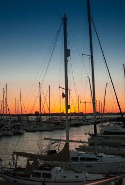 Günbatımı Charleston liman Marina üzerinde