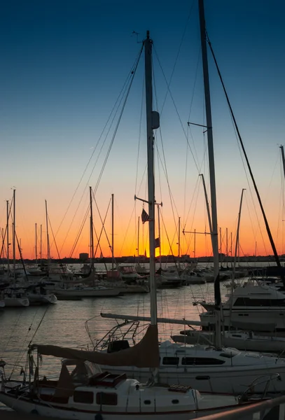 Západ slunce nad Charleston Harbor Marina Royalty Free Stock Obrázky