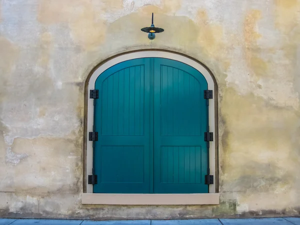 Teal Door in Savannah — Stock Photo, Image