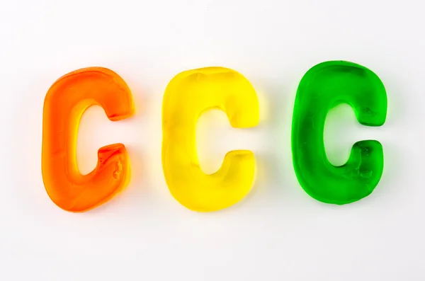 Gummy Letters C — Stockfoto