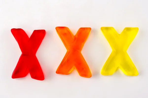 Gummy litery X — Zdjęcie stockowe