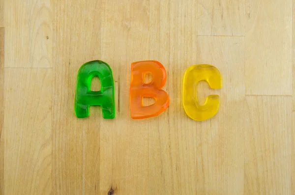 Gummy słowa Abc — Zdjęcie stockowe