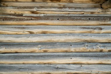 Grand Teton Ulusal Parkı 'ndaki köy binasının Kereste Kulübe Duvarı Çerçevesini Dolduruyor