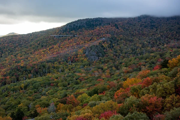 Lynn Cove Viaduct Area with Fall Colors — Stock Photo, Image