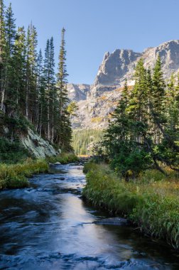Creek Runs Beneath the Little Matterhorn in Colorado clipart