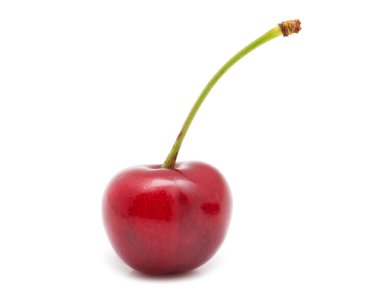 Beyaz arkaplanda kiraz izole