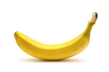 Beyaz arkaplanda izole edilmiş muz