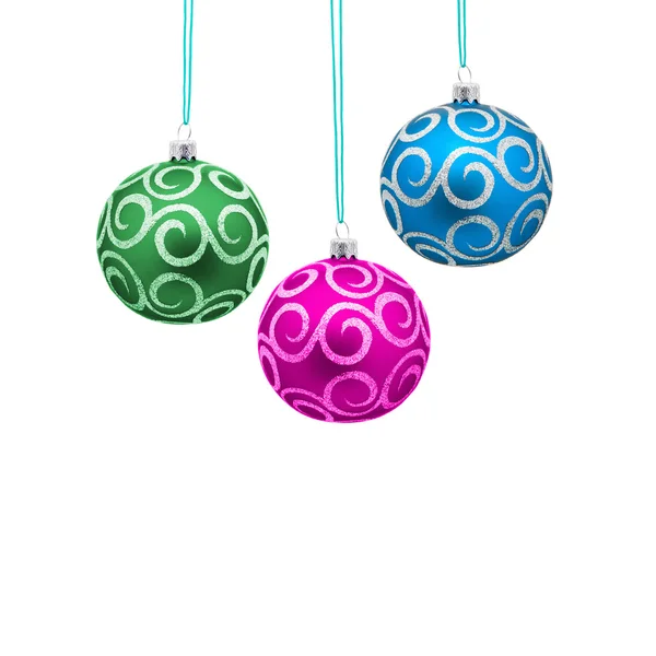 Красиві барвисті різдвяні кульки — стокове фото