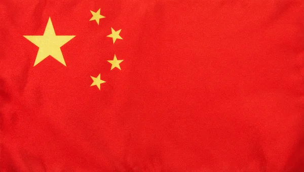 Bandeira de tecido da China — Fotografia de Stock