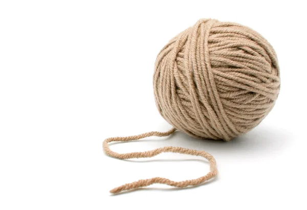 Ball of yarn on white background — Stock Photo, Image