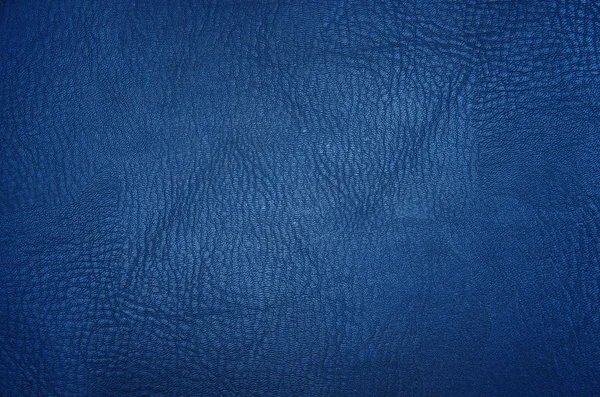 Blue leather texture or background — Stock Photo, Image