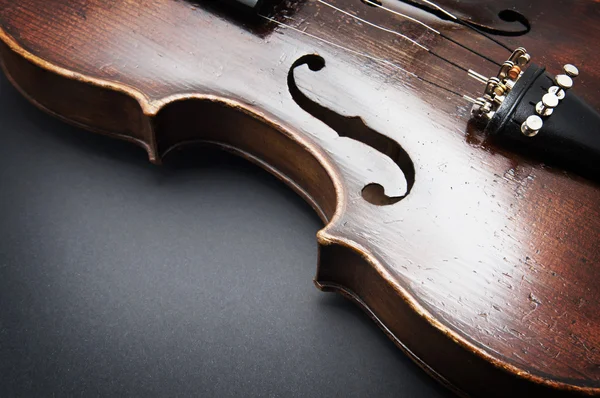Violino instrumento de música de perto orquestra — Fotografia de Stock