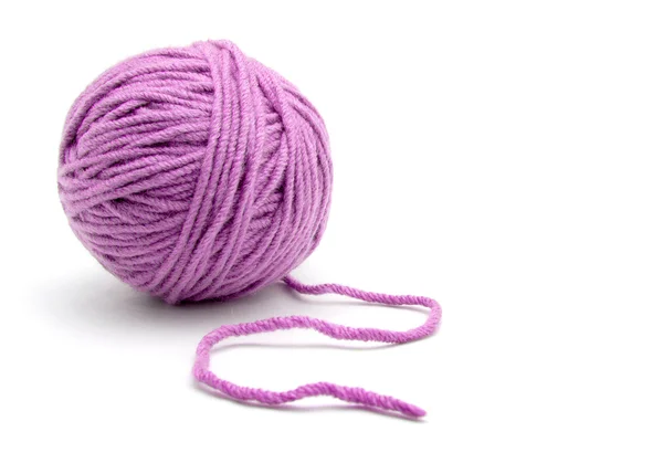 Ball of yarn on white background — Stock Photo, Image