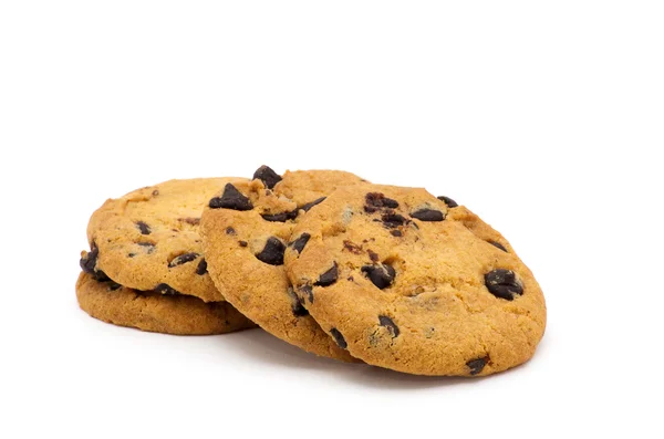 Chocolate Chip Cookie auf Weiß — Stockfoto