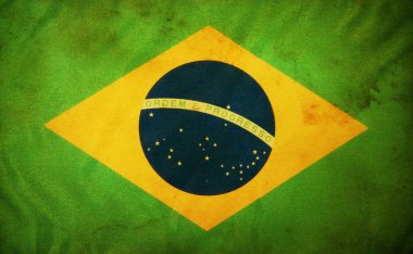 Brezilya Bayrağı Grunge