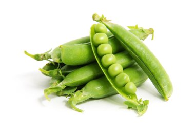 Bezelyeler beyazda izole