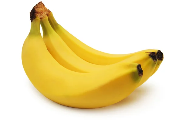 Două banane izolate pe fundal alb — Fotografie, imagine de stoc