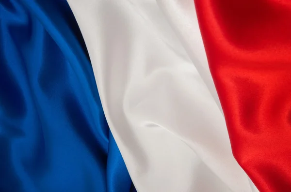 Флаг Франции по атласной текстуре — стоковое фото
