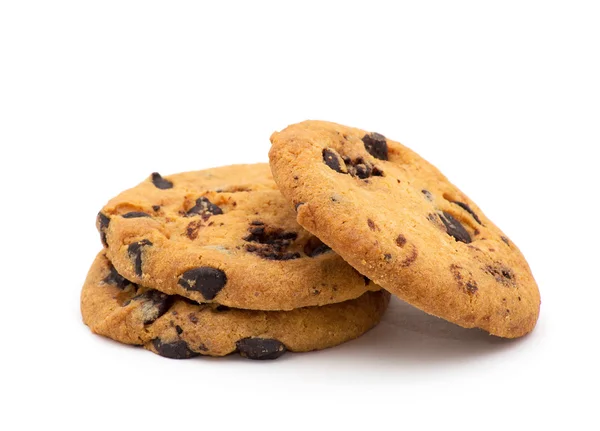 Galleta de chispas de chocolate en blanco — Foto de Stock