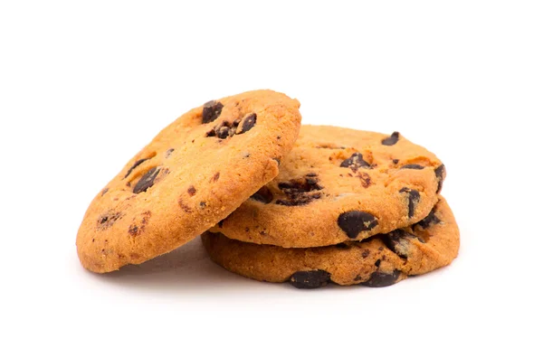 Chocolate Chip Cookie isoliert auf weiß — Stockfoto