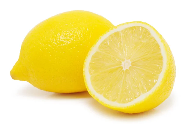 Dos jugosos limones aislados sobre un blanco — Foto de Stock