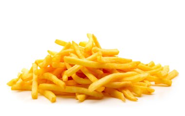 İzole edilmiş beyaz arkaplanda patates kızartması
