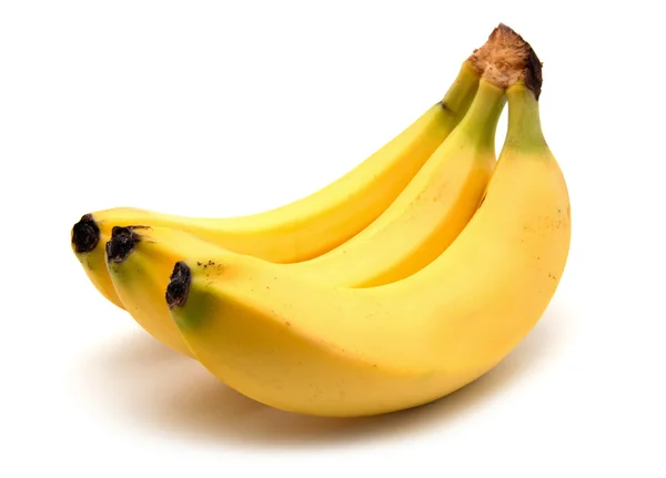 Bananen auf weißem Hintergrund — Stockfoto