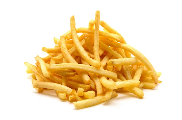 Patatas fritas sobre fondo blanco aislado —  Fotos de Stock