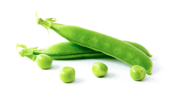 Guisantes aislados en blanco — Foto de Stock