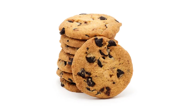 Chocolate chip cookie on white — Stock Photo, Image