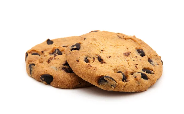 Galleta de chispas de chocolate en blanco — Foto de Stock