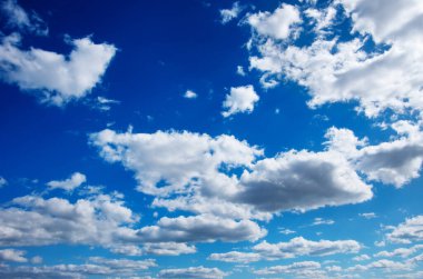 White clouds in blue sky. clipart