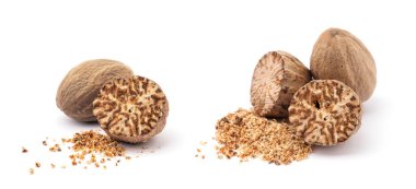 Hindistan cevizi beyaz arkaplanda izole edildi