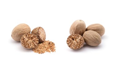 Hindistan cevizi beyaz arkaplanda izole edildi