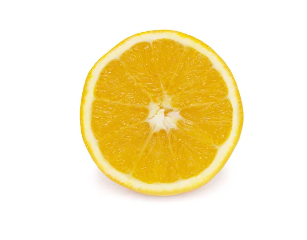 Rebanada Naranja Fresca Aislada Sobre Fondo Blanco — Foto de Stock