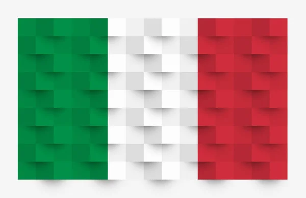 Flaga Włochy Square Design — Zdjęcie stockowe