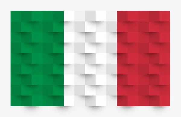 Drapeau Italie Dans Design Carré — Photo