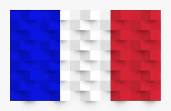 Die Flagge Von Frankreich Square Design — Stockfoto