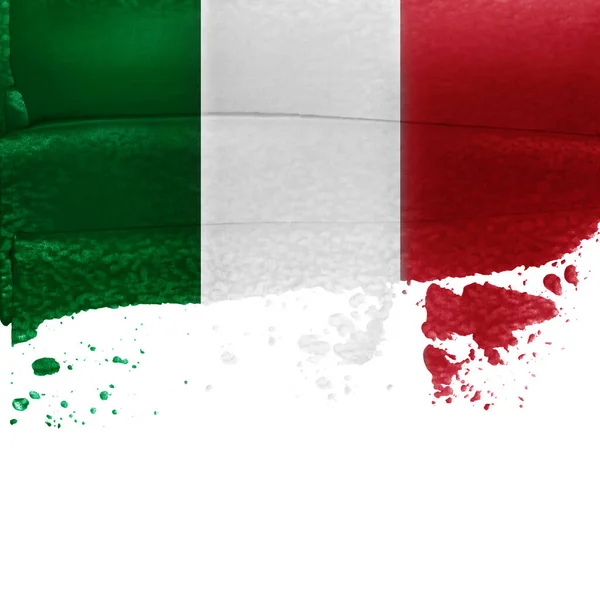 Grunge Flag Italy Háttér — Stock Fotó