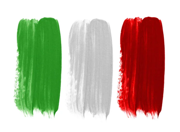 Italien Aquarell Nationalflagge Symbol — Stockfoto
