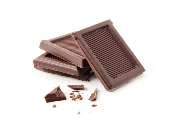 Čokoládové Tyčinky Stack Izolované Bílém Pozadí — Stock fotografie