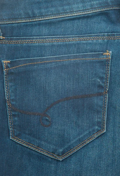 Azul Jeans Bolso Fundo — Fotografia de Stock