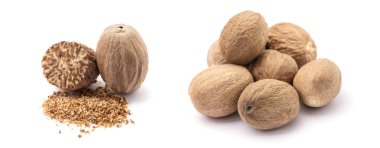 Hindistan cevizi beyaz arkaplanda izole edildi