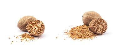 Hindistan cevizi beyaz arkaplanda izole edildi