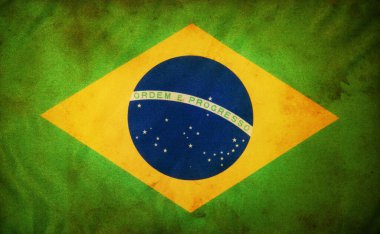 Brezilya Bayrağı Grunge