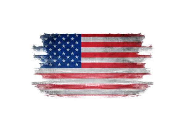 Grunge美国国旗背景纹理 — 图库照片