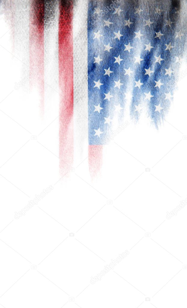 Grunge USA flag background texture